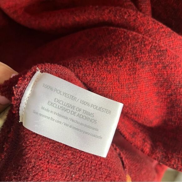 Woolrich Men's Red 1/4 Popover Pullover Fleece Jacket - Picture 8 of 8